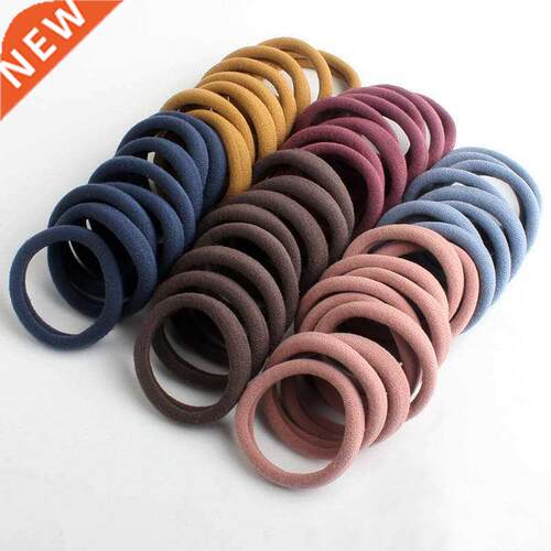 50pcs Girls Solid Color Big Rubber Band tail Holder Gum Head