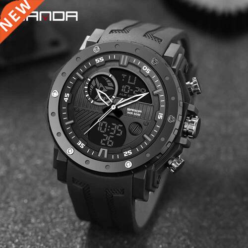 SANDA Fashion Men's Watches Top Brand Luxury Military Sport