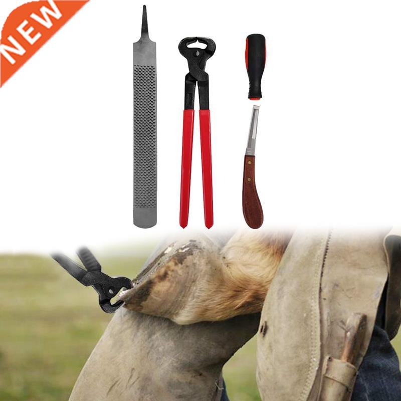 4 Pieces Farrier Hoof Trim Tool Kit for Hoof Nipper Trim Sho