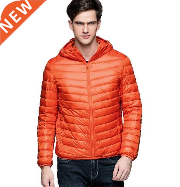 Man Winter Autumn Jacket White Duck Down Jackets Men Hooded