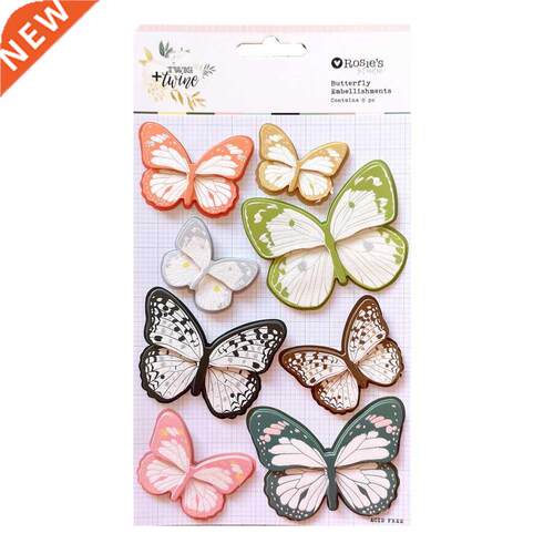 CRZCrafter Butterfly Sticker Self adhesive Glitter design f
