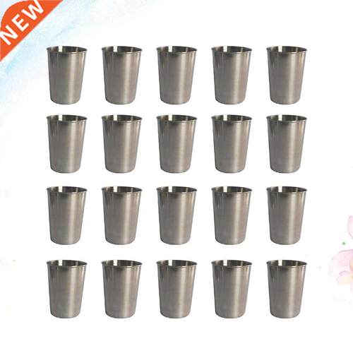 20 Pcs Stainless Steel Cups Anti-drop Shatterproof Drinking