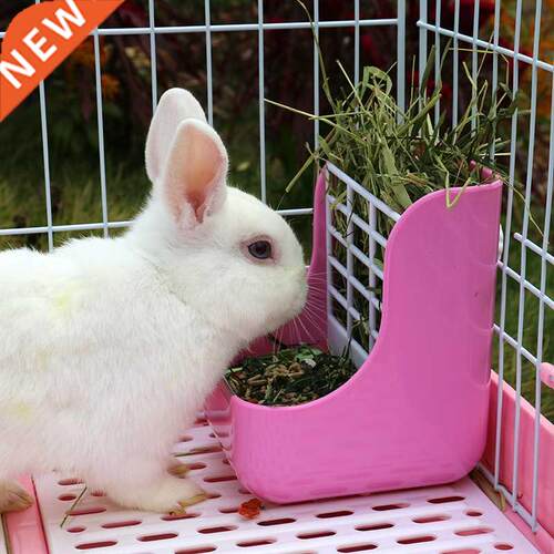 2 In 1 Pet Rabbit Hay Feeder Grass Rack Rabbit Food Pot Fixe