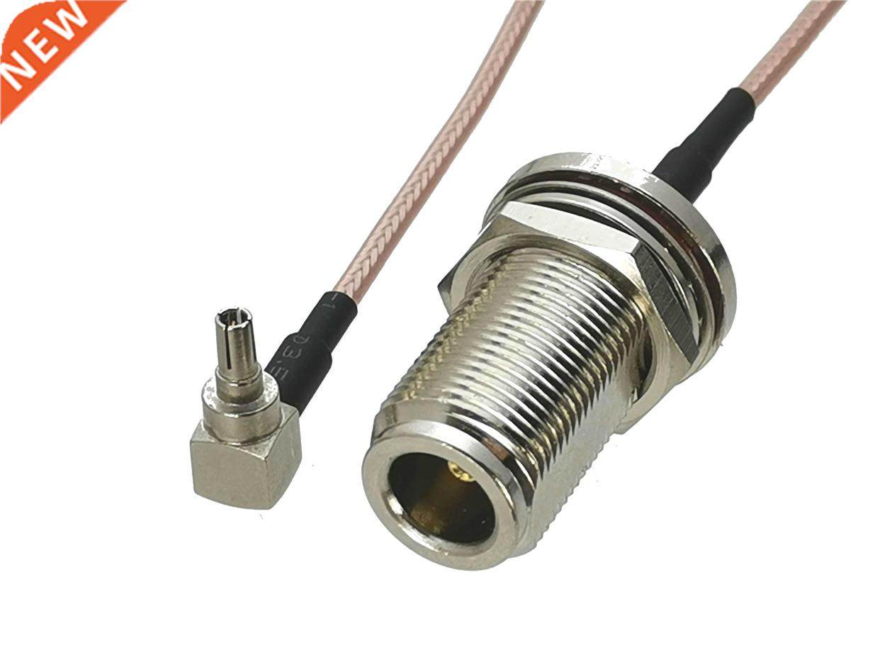 1pcs rg316 n female bulkhead jack to crc9 male plug right an