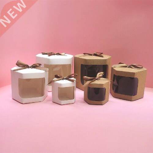 1pcs Paper Wedding Favor Gift Box Kraft Paper Cookies Candy