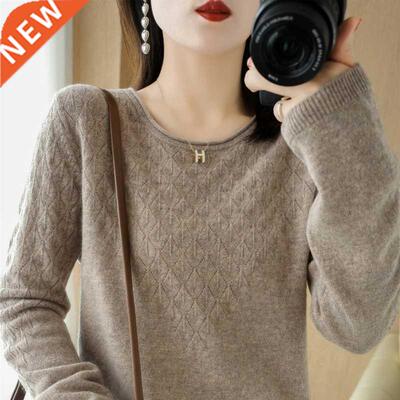 O-Neck Sweaters Women Autumn Winter Long Sleeve Knitted Pull