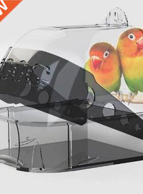 Bird Bath Box Hanging Cage Shower Box Feeder Bathing Tub