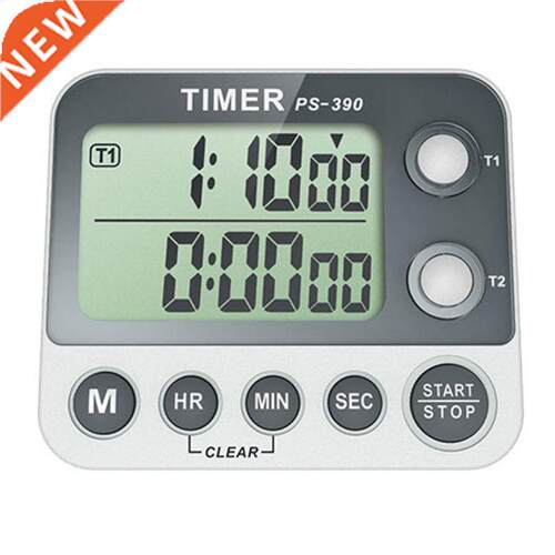 2 Channel Timer Stopwatch Kitchen Cooking Countdown Timer Al