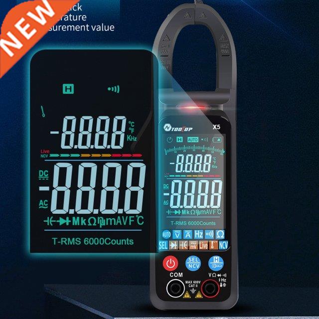X5 Clamp Meter Multimeter ℃/℉ Switch NCV DC AC Voltage Res