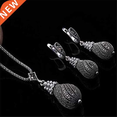 ZOSHI Vintage Simulated Pearl Necklace Earrings Set Bohemia