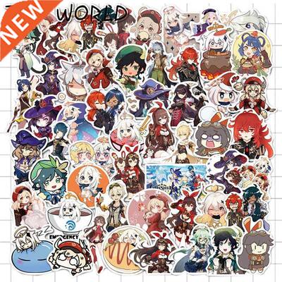 10/50pcs/set Genshin Impact Cartoon Open World Game Sticker