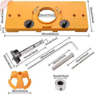 1-10PCS Concealed 35MM Cup Style Hinge Jig Boring Hole Drill