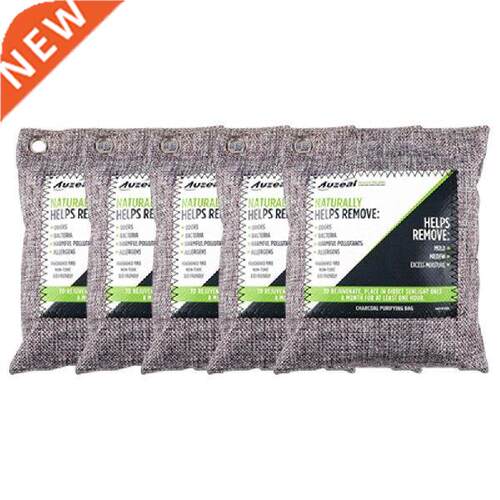 New 5 Packs Charcoal Odor Eliminator Bags Activated Bamboo