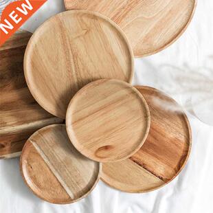 Hout Hand-Made Acacia Diner Platen Onbreekbaar Ronde Houten