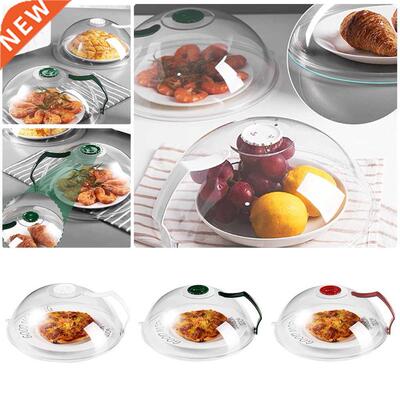 Microwave Food Dish Anti-Splatter Cover Guard Lid With Steam