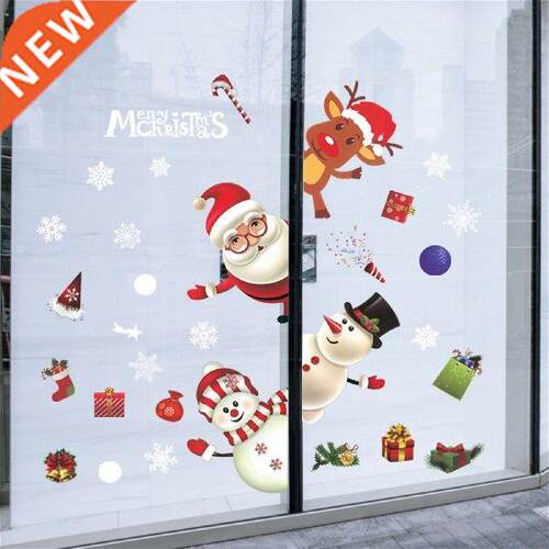 Christmas Window Stickers Merry Christmas Decorations For