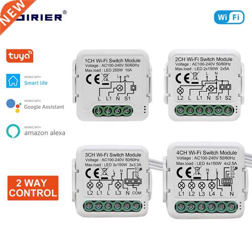 Wifi Smart Light Switch Module Supports 2 Way Control, App R