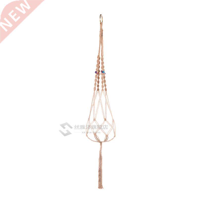 1pc Large-sized Plant Hanger asket Handmade Rope Pots Hol图片