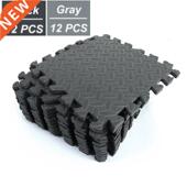 Mat Floor 30cm Grain Leaf EVA Gym Protection Sports 12PCS