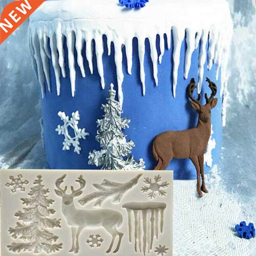 Hot Sale Christmas Tree Elk Snowflake Durable Silicone Mould
