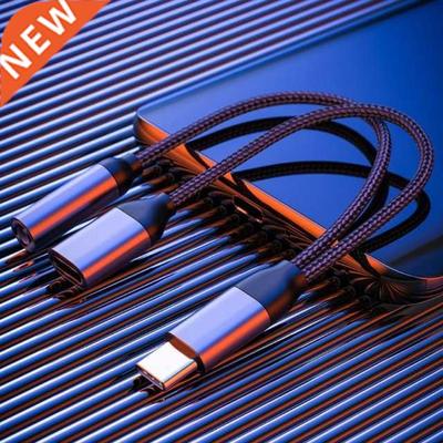 USB Type C to 3.5mm Headphone and Charger Adapter,2-in-1 USB