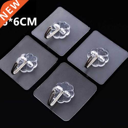 1/5/10Pcs Hooks Transparent Strong Self Aesive Door Wall