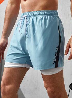 Sport Running Training Shorts Men Gyms Fitness Boxer Bodybui