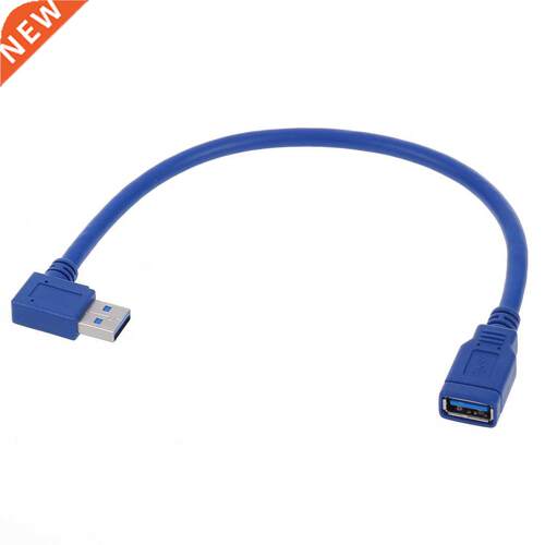 0cm Blue USB .0 90 Degree A Male to Female m/f Cable Adapt