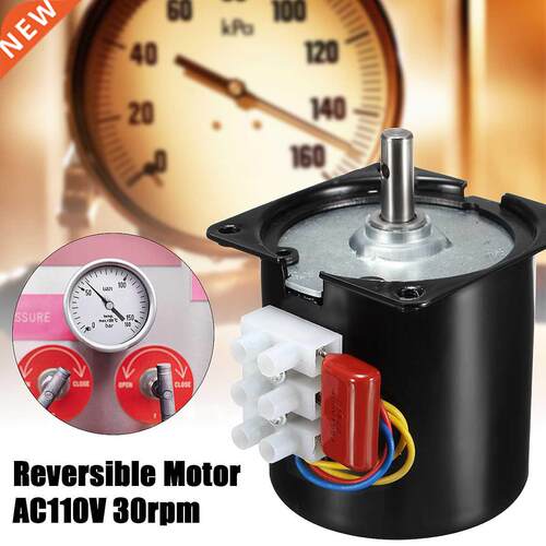 1 Pc Black Small Motor AC 110V 14W 30RPM/min 50HZ Low Speed
