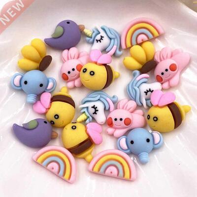 Colorful Resin Mini Bee Rabbit Bird Rainbow Elephant Banana