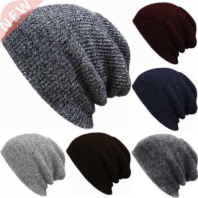 Men Women Crochet Knit Caps Winter Warm eanie Ski Hat Slouc