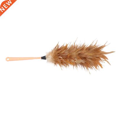 1PC Wooden Handle Duster Practical Chicken Feather Duster