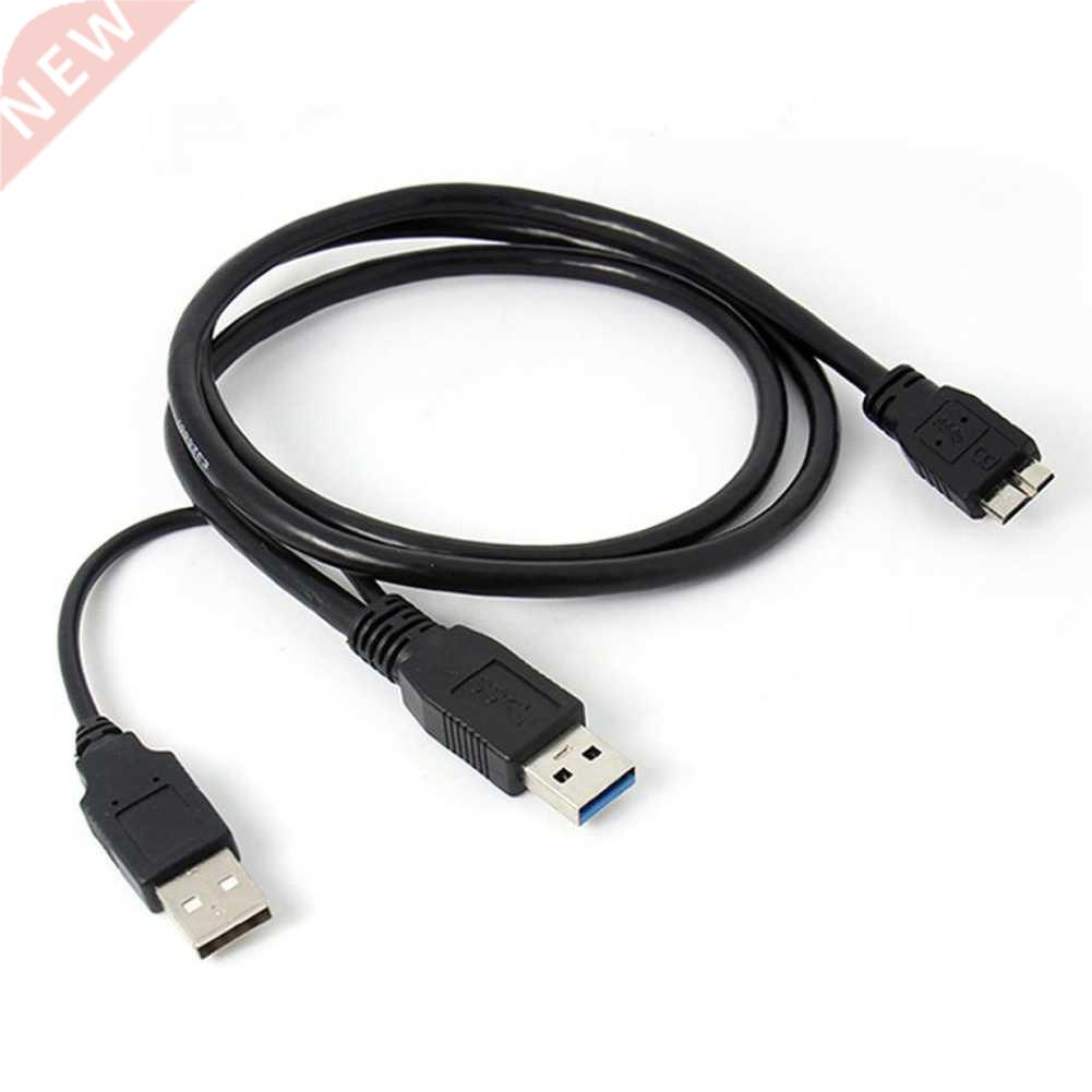 A A Micro USB B 3.0 Y-Cable Move Hard Drive Cable Black 纺织面料/辅料/配套 面料/布类 原图主图
