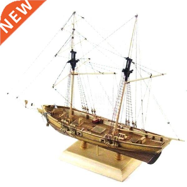 1:70 Scale New Port Wooden Sailing Boat Model 410x60x215mm