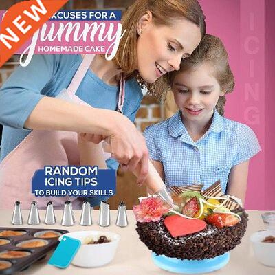 11 nches Cake Turntable Stand 1 Mold Plate Rotatng