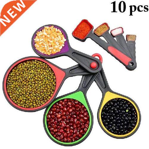 8pcs Measuring Spoon and Cup Set Portable Silicone