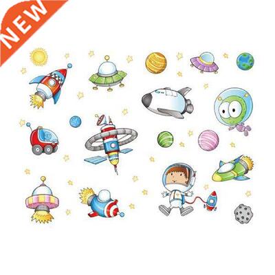 50cmx70cm PVC  Spaceship Astronaut Wall Sticker