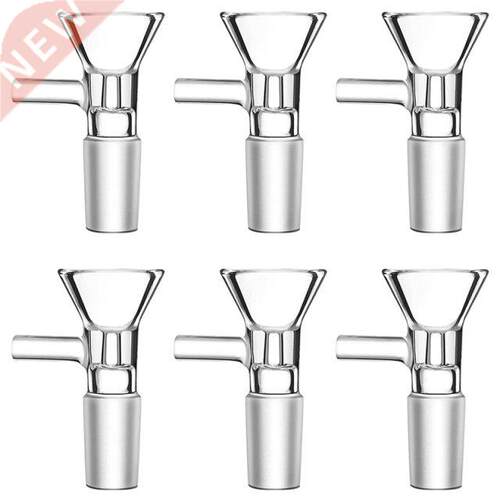 6 Pieces Glass Funnel 14Mm Male Glass Funnel Adapter Handmad