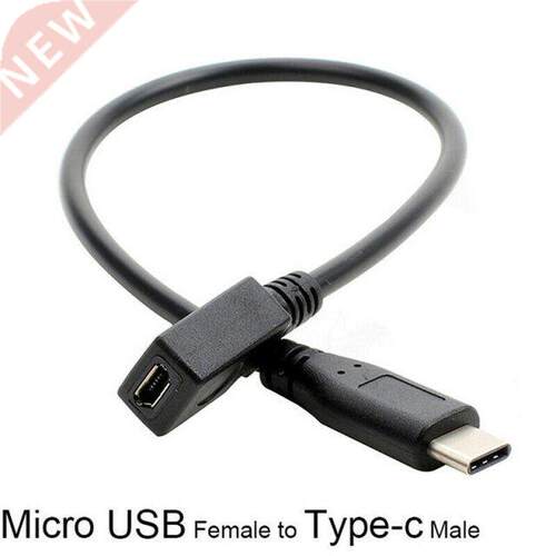 Micro Usb Female To Usb-C 3.1 Type-C Male Converter Cable Ad