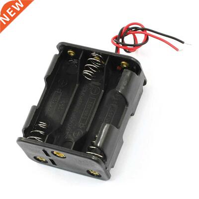 15cm Leads Layers Black 6 x 1.5V AA Battery Case Holder
