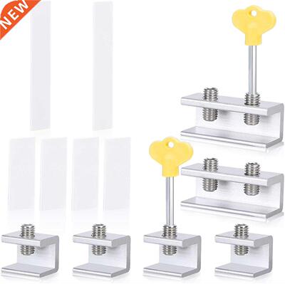 6Pcs Sliding Window Lock ,Stopper Sliding Punch-free Single&