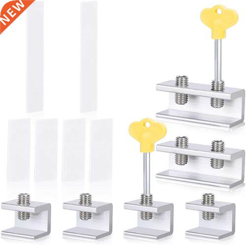 6Pcs Sliding Window Lock ,Stopper Sliding Punch-free Single&