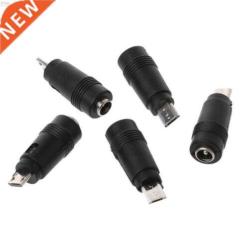 5 Pcs 5.5x2.1mm Female Jack to Micro USB Male Plug DC Power
