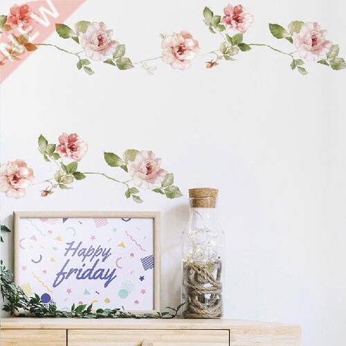 New Style Flowers Vine Wall Sticker Bedroom Home Decoration