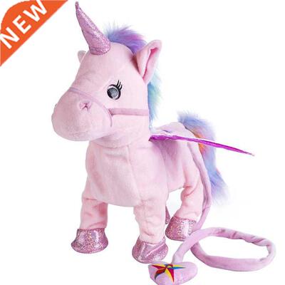 Unicorn holding rope angel horse doll walking and singing el