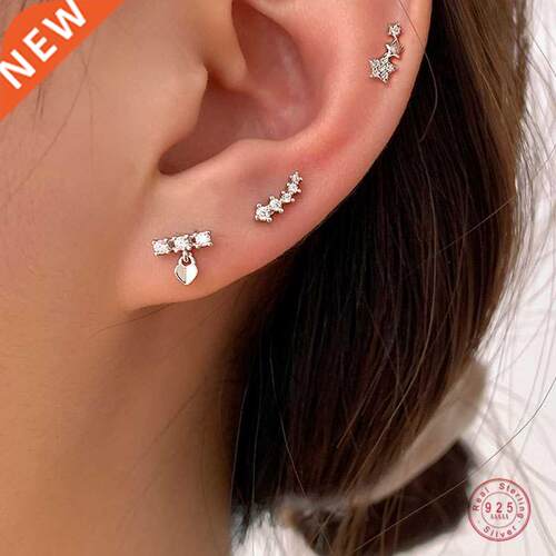 925 Sterling Silver Korean Version Simple Star Combination S