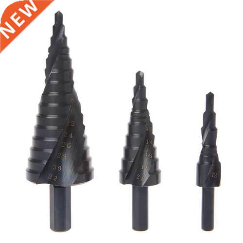 x HSS Spiral Nitriding Spiral Grooved Step Bit 4-12 4-20 4-