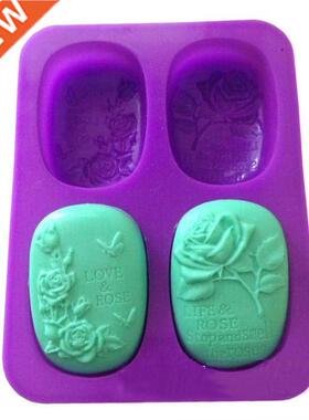 New Holes Silicone Soap Mold Rose Butterfly Shaped