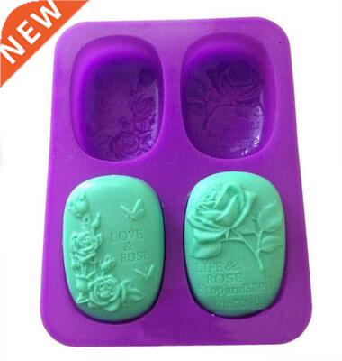 New Holes Silicone Soap Mold Rose Butterfly Shaped