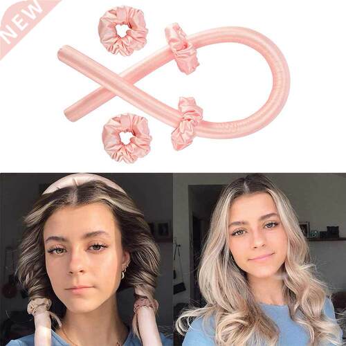 Heatless Curling Rod Headband No Heat Hair Curls Ribbon Silk
